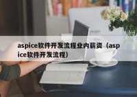 aspice软件开发流程业内薪资（aspice软件开发流程）
