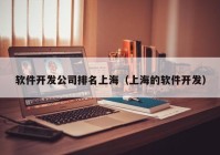 软件开发公司排名上海（上海的软件开发）