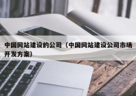 中国网站建设的公司（中国网站建设公司市场开发方案）