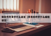 做软件开发学什么语言（开发软件学什么编程语言）