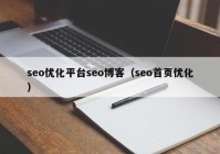 seo优化平台seo博客（seo首页优化）